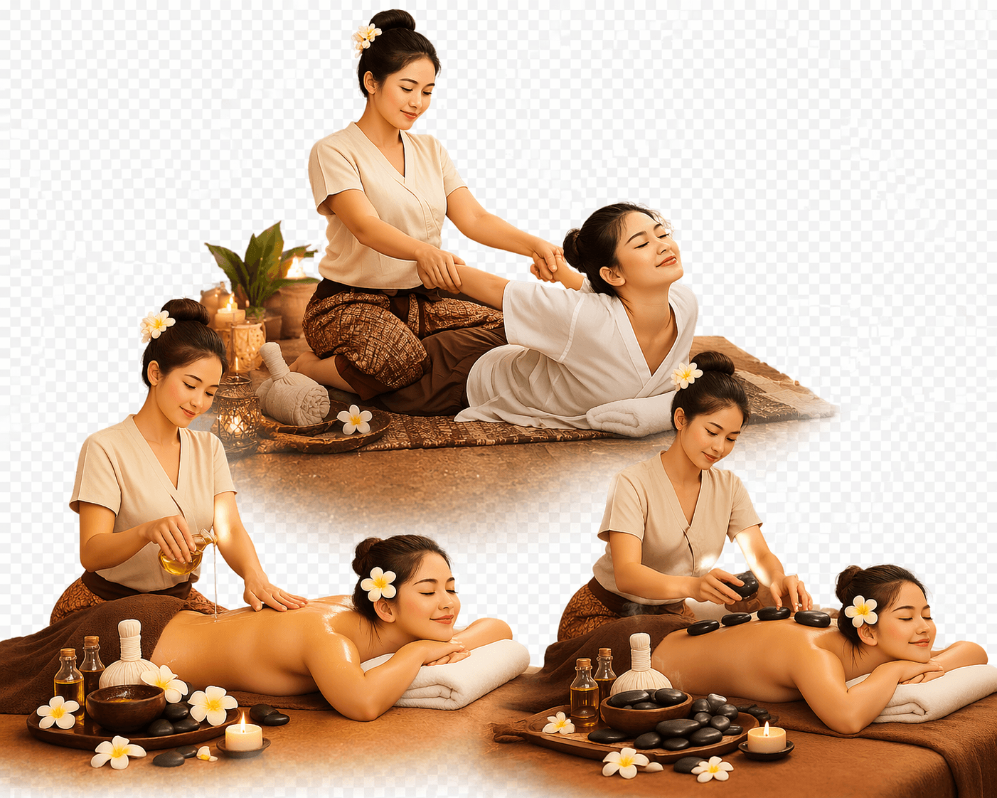 Combination Thai Massage All 3 Services together (Non-RMT)